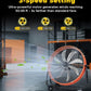 VENTISOL 24 Inch Industrial Floor Drum Fan, 9500 CFM Heavy Duty Floor Fan with 8 Blades, 3-Speed High Velocity Shop Fan, Metal Fans for Warehouse, Patios, Garage