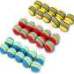 12 Pack 2 Color Rainbow Cat Toy Balls Soft EVA Foam Interactive Indoor Kittens Favorite Toys 1.38" Dia. Small Dogs Puppies Toy Balls Bulk Activity Chase Quiet Play Sponge Ball