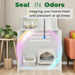 Large Cat Litter Box Enclosures,Litter Robot Enclosure,Hidden Litter Box Furniture,Hidden Cat Washroom Furniture with Door,Kitty Litter Box Furniture with Hidden Storage As Sideboard Cabinet