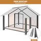 Dog House Outdoor & Indoor, Dog Kennel for Winter, Insulated Puppy Shelter for Small & Medium & Large Dogs,Unique All-Around Iron Frame (Medium)