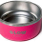 Bright Pink Dog Bowl for Small Dogs, 32 oz Non Slip Stainless Steel Pet Bowl, Vacuum Insulated Pet Bowl That Keeps Water Cool (32 oz, Bright Pink)