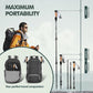 KINGGEAR Nordic Walking Stick, TP1 Hiking Poles Retractable Lightweight 7075 Aluminum, Trekking Poles with Flip Lock, Natural Cork and EVA Grip, 2pc Hiking Gear