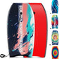 KOTEK 33/37/41 Inch Body Board with Wrist Leash, EPS Core, Dual Channel, HDPE Slick Bottom, Bodyboard for All Skill Levels & Wave Conditions