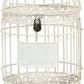 Red Co. 9.5” Dia Round Decorative Rustic Lockable Metal Birdcage Wedding Card Holder, White