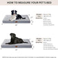 WNPETHOME Orthopedic XL Dog Beds Large Sized Dog, Waterproof Extra Large Dogs Bed with Removable Washable Cover, Multi-Needle Quilting Dogs Crate Bed