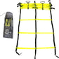 Dual Agility Training Ladder (15 feet Long Double Ladder) Flexible Rungs with Handles and Carrying Bag