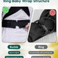BABELIO Baby Wraps Carrier with Adjustable Buckle, Easy to Wear Lightweight Baby Carrier Newborn, Hands Free Toddler Infant Slings 7-35lbs Black