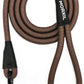 Rope Dog Leash, 4 ft Heavy Duty Dog Leash with Aviation Aluminum Auto Locking Carabiner, Strong Nylon Pet Lead for Small, Medium, Large Dogs (Brown, 4FT)