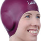 3D Swim Caps - Ear Protection Swimming Cap for Women & Men - Silicone, Waterproof - Fits Long & Short Hair - Adult & Youth