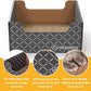 HIDE & SCRATCH Cat Scratcher Box and Cat Bed with Refillable Double-Sided Cardboard Scratch Pad for Indoor Cats