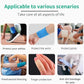 Self Adhesive Tape Wrap 15Rolls,Non-Woven Self Adherent Vet Wrap Tape,5CM x 4.5M Cohesive Bandage Tape for Wrist & Ankle,Elastic Grip Cover (Black-15ROLLS)
