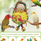 Bird Hoop Swing and Parakeet Toys,Natural Sola Balls and Shredding Hanging Toy,Birds Rope Swing,Suitable Small and Medium-Sized Parrots Toys,Birds Toy for Cockatiels,Conures,Lovebird