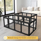 Clear Acrylic Dog Playpen, Dog Play Pen for Puppy Cat Rabbit Small Pet, Easy Assemble Pen, Preferable Small Cage, 23.6" H, 12Pcs, Black