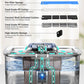 Kastty 15L/3.96 Gal Stainless Steel Dog Water Bowl Dispenser, Large Capacity Dog Water Fountain Quiet LED Light Triple Filtration BPA-Free, Automatic Pet Water Fountain Easy Cleaning for Pet FS76
