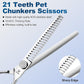 GLADOG 7" Chunkers Dog Grooming Scissors - Premium 9CR Dog Scissors for Grooming with Luxurious Diamond Nut，Ideal Dogs Shears for Reducing Bulk, Dogs Hair Scissor，Cat Scissor