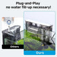 AQQA Quiet 30-50 Gallon Fish Tank Filters - Auto Start Hang on Back Aquarium Filter, Adjustable Flow, Deodorization Decontamination Filter System AQ168 (8W 200GPH)