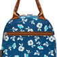 FlowFly Insulated Lunch Cooler Bag - Tote Bag Organizer for Women/Men, Floral#White
