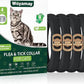 4 Pack Flea Collar for Cats, Cat Flea and Tick Treatment, 8 Months Protection Flea and Tick Prevention for Cats, Waterproof Cat Flea Collar, Adjustable Cat Flea and Tick Collar for Cats Kittens, Black