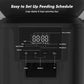 Automatic Cat Feeder for 2 Cats - 8L/34 Cups Large Capacity Auto Food Dispenser with LCD Screen, 2 Food Trays, Timed Cat Feeder, Up to 50 Portions 6 Meals Per Day, Keep Fresh, White