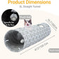 LUCKITTY Geometric Straight Cat Tunnel with Plush Inside,Cats Toys Collapsible Tunnel Tube with Balls, for Rabbits, Kittens, Ferrets,Puppy,Diameter 11.8 Inch