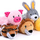 Nocciola 5 PCS Less Stuffing Dog Squeaky Toys for Aggressive Chewers, Durable Plush Dog Toy Set with Stuffed Head for Small to Large Dogs