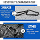 20PCS M4 Black Carabiner Clip, 1.57Inch Bulk Snap Hook Quick Link Small Carabiner Clips,Spring Link Buckle for Fishing Camping Hammock Dog Leashes-120LBS Holding Capacity