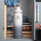 Takeya Actives Water Bottle with Spout Lid - Bottle with Double Stainless Steel Insulation - Dishwasher Safe & BPA-Free - Bottle with Spout Lid & Removable Bumper - 24 oz, Ombre Morning Mist