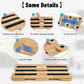 Wooden Exercise Board, Resistance Band Foot Plate with Non-slip Design, Wood Fitness Board for Resistance Band Training, Workout Bands, Balance, Stretching, Flexibility Exercise Home Gym