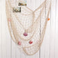 Nature Fish Net Wall Decoration with Shells, Ocean Themed Wall Hangings Fishing Net Party Decor for Pirate Party,Wedding,Photographing Decoration (Fishnet-2pack-Beige)
