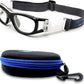 BLUE CUT Safety Basketball Goggles For Kids for Outdoor Sports Activities Anti Fog Replaceable to Prescription Lenses