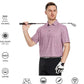 Men's Golf Polo Shirts Short Sleeve Striped Performance Moisture Wicking Dry Fit Golf Shirts for Men