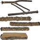 Bird Toys, Natural Parrot Toys for Small Macaws, Budgies, Lovebirds, Finches, Small and Medium Sized Birds Peppercorn Wood Apple Tree Perch Wood Set