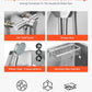 VEVOR Stainless Steel Dog Washing Station, 34 inch Pet Grooming Tub w/Faucet & Showerhead & Soap Holder & Play Balls Simple Dog Bathtub for Multiple Pets, Home Washing Sink