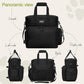 Dog Travel Bag,Weekend Pet Travel Bag Set for Dog and Cat,Airline Approved Tote Multi-Function Dog Bags for Traveling,Include 2 Collapsible Bowls,2 Food Storage Containers,1 Feeding Mat,Black
