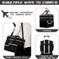 BAGLHER Dog Travel Bag for Supplies - Double-Layer Airline Approved Weekend Pet Travel Organizer Set for Dog and Cat Tote with 2 Pet Food Containers and 2 Collapsible Silicone Bowls Black