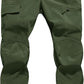 Men's Snow Ski Hiking Pants Winter Fleece Lined Softshell Outdoor Waterproof Insulated Cargo Work Pants
