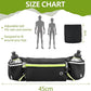 Hydration Running Belt for Women & Men with 2 Water Bottles – Water-Resistant Waist Pack & Phone Holder, No-Bounce Fit for Running, Hiking, Workouts – Bonus Sweatband, Fits All Phones