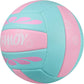 Volleyball Size 5 - Premium PU Leather, Ultra-Durable Soft to The Touch for Youth, Adults, Ideal for Indoor, Outdoor, Beach Sports Training (Pink Blue)