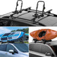 Folding Kayak Roof Rack Premium J-Bar for Canoe Carrier SUP Paddle Surfboard Mount on Car SUV and Truck Crossbar (2 Pairs)
