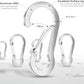 sprookber 3.2 Inch Aluminum Carabiner Clips D Ring, Caribeaner Spring Snap Hook with Keychain for Camping, Hiking, Gym & Outdoor Gear, Set of 10
