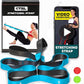 Stretching Strap with Loops - Non Elastic Stretch Band for Physical Therapy, Yoga Strap for Stretching Equipment, Stretch Bands for Exercise and Flexibility - Fascia, Hamstring & Leg Stretcher Belt