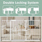 TSAYAWA Extra Wide Baby Gate with Door,38.5-43.3 Inch Walk Through Large Long Child Gates for Stair Doorway - Indoor TSAYAWA Outdoor Safty Gate for Toddler Pet Dog Doggie White