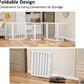 Wooden Dog Gate Freestanding Foldable 6 Panel Pet Gates Extra Wide Dog Gates for Indoor Doorways Stairs 24in Height Support Feet Included