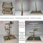 Tfwadmx Bird Perch Natural Wood Stand Parakeet Playground Toy Parrot Play Stand Platform Bird Cage Branch Perch Accessories for Canaries Cockatiels Conure Lovebirds