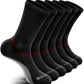 BULLIANT Compression Socks for Men 6Pairs, Athletic Crew Socks Cushioned For Men Sports Running-Arch Support