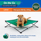 Coolaroo On-The-Go Elevated Dog Bed - Foldable Pop-Up Travel Dog Bed with Breathable, Moisture-Resistant Fabric, Carry Bag Included, Lightweight & Portable, Emerald Green, Large