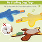 Dog Toys 3-Pack Cute Duck Shapes Puppy Toys No-Stuffing Squeaky and Crinkle Interactive Dog Chew Toy for Small to Large Breeds