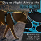 Eagloo Dog Harness for Large Dogs, No Pull Service Vest with Reflective Strips and Control Handle, Adjustable and Comfortable for Easy Walking, No Choke Pet Harness with 2 Metal Rings, Sky Blue, L