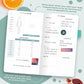 Clever Fox Wellness Planner - Weekly & Daily Health and Wellness Log, Food Journal & Meal Planner Diary for Calorie Counting, Notebook for Medical Condition Tracking – Pocket size (Turquoise)