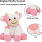 Pink and White Cow Weighted Stuffed Animal 20cm/7.87in Cute Sitting Cow Plush Toy with Smile Soft Fluffy Small Farm Plushie for Kids Adults Birthday Festival Gift Bed Home Office Decor Toys